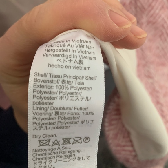 J. Crew Pink Herringbone Trench Coat - Picture 5 of 5